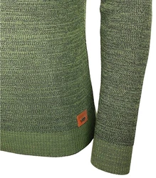 Baxboy Strickpullover V-Neck Herren Dunkelgrün/Grün