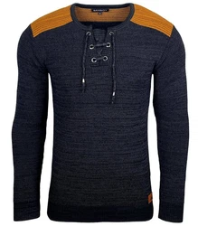 Baxboy Strickpullover V-Neck Herren Dunkelblau