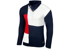 Baxboy Strickpullover Stehkragen Pulli (B-52213) B-52213