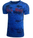 Baxboy Herren Rundhals Vintage T-Shirt Slim Fit Design Fashion Top Print Shirt 102 