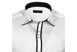 Baxboy Langarmhemd Kentkragen Slim Fit Weiß