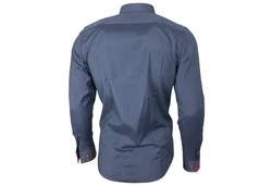 Baxboy Langarmhemd Kentkragen Slim Fit Rot/Dunkelblau/Hellblau