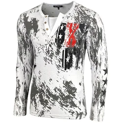 Baxboy Longshirt Langarmshirt mit Knopfleiste Weiß/Rot/Grau/Creme