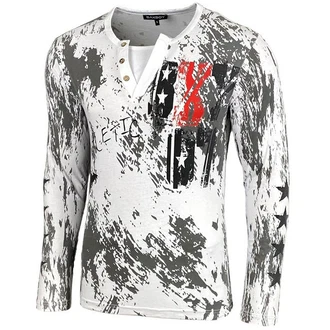 Baxboy Longshirt Langarmshirt mit Knopfleiste