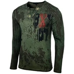 Baxboy Longshirt Langarmshirt mit Knopfleiste Dunkelgrün/Grün/Braun
