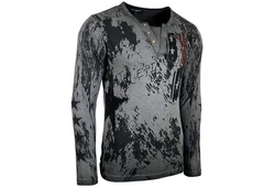 Baxboy Longshirt Langarmshirt mit Knopfleiste Dunkelgrau/Dunkelblau/Grau