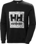 Helly Hansen Rundhalspullover Logo Sweatshirt Schwarz/Weiß
