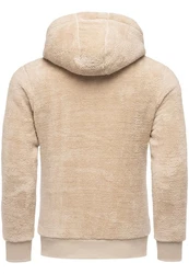 Amaci&Sons Sweatjacke BERWYN Teddyfell  Beige/Khaki/Braun