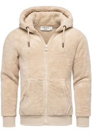 Sweatjacke BERWYN Teddyfell Jacke Herren Teddy Sweatjacke Plsch Hoodie Pullover Zipper Jacke