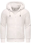Amaci&Sons Sweatjacke BERWYN Teddyfell  Creme/Weiß/Grau