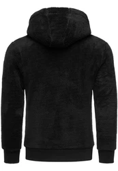 Amaci&Sons Sweatjacke BERWYN Teddyfell  Schwarz