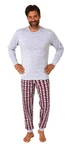Normann Pyjama Dunkelrot/Grau/Bordeaux/Rot
