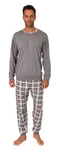 Normann Pyjama Grau/Hellgrau/Braun