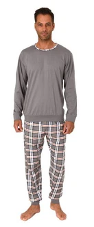 Normann Pyjama Grau/Hellgrau/Braun Normann Pyjama Grau/Hellgrau/Braun