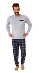 Normann Pyjama Grau/Dunkelblau/Dunkelgrau/Lila
