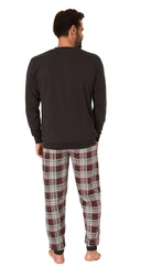 Normann Pyjama Dunkelrot/Bordeaux/Schwarz/Braun