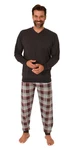Normann Pyjama Dunkelrot/Bordeaux/Schwarz/Braun