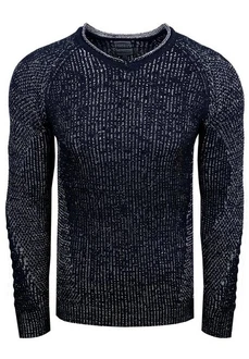 Rusty Neal Strickpullover Dunkelblau/Blau