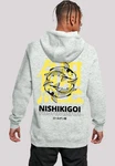 F4NT4STIC Kapuzenpullover Print Hellgrau/Grau/Gelb