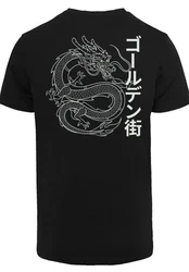 F4NT4STIC T-Shirt Drache Golden Gai Schwarz/Dunkelgrau