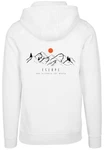 F4NT4STIC Kapuzenpullover MOUNTAIN x Print Rot/Weiß