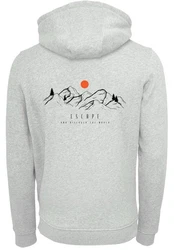 F4NT4STIC Kapuzenpullover MOUNTAIN x Print Grau/Rot/Hellgrau