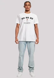 F4NT4STIC T-Shirt Ho Ho Ho Santa Claus Weihnachten Weiß/Creme/Beige/Hellblau