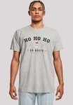 F4NT4STIC T-Shirt Ho Ho Ho Santa Claus Weihnachten Hellgrau/Grau