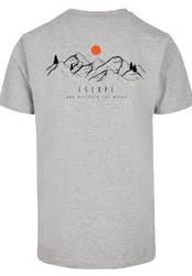 F4NT4STIC T-Shirt Discover the world Grau/Rot/Beige/Hellgrau