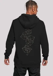 F4NT4STIC Kapuzenpullover Geometrics Abstract Print Schwarz