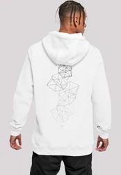 F4NT4STIC Kapuzenpullover Geometrics Abstract Print Weiß/Hellblau/Creme
