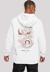 F4NT4STIC Kapuzenpullover Dragon fire Weiß/Rot/Creme