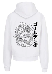 F4NT4STIC Kapuzenpullover Drache Print Rot/Weiß/Grau/Hellgrün/Hellgrau