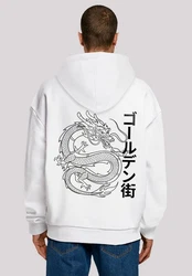 F4NT4STIC Kapuzenpullover Drache Print Rot/Weiß/Grau/Hellgrün/Hellgrau