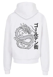 F4NT4STIC Kapuzenpullover Drache Print Rot/Weiß/Grau/Hellgrün/Hellgrau