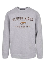 F4NT4STIC Sweatshirt Schlittenfahren Weihnachten Logo Hellgrau/Grau/Schwarz/Rot/Silber