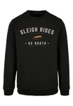 F4NT4STIC Sweatshirt Schlittenfahren Weihnachten Logo Schwarz/Dunkelgrün/Rot