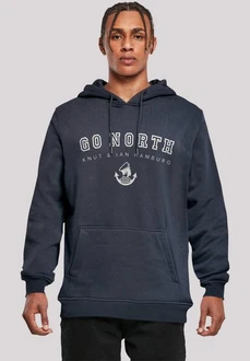 F4NT4STIC Kapuzenpullover Go North Print Dunkelblau/Blau/Hellblau F4NT4STIC Kapuzenpullover Go North Print Dunkelblau/Blau/Hellblau