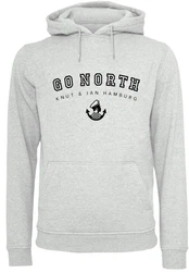 F4NT4STIC Kapuzenpullover Go North Print Grau/Hellgrau