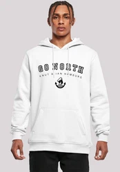 F4NT4STIC Kapuzenpullover Go North Print Weiß/Creme