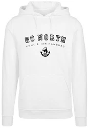 F4NT4STIC Kapuzenpullover Go North Print Weiß/Creme