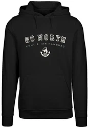 F4NT4STIC Kapuzenpullover Go North Print Schwarz/Weiß