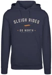 F4NT4STIC Kapuzenpullover Schlittenfahren Weihnachten Dunkelblau/Blau/Hellblau