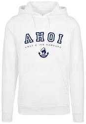 F4NT4STIC Kapuzenpullover Ahoi Knut & Jan Hamburg Weiß/Dunkelblau/Hellgrau/Blau/Rot