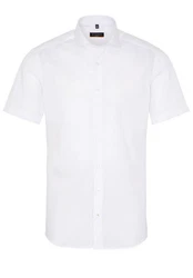 Eterna Kurzarmhemd SLIM FIT Weiß/Creme/Lila