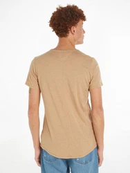 Tommy Jeans T-Shirt TJM SLIM JASPE C NECK Classics Slim Fit Khaki/Braun/Beige