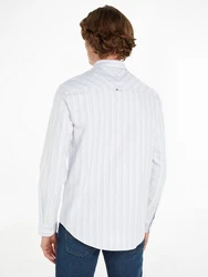 Tommy Jeans Langarmhemd TJM REG OXFORD STRIPE SHIRT Weiß/Hellblau/Beige/Blau