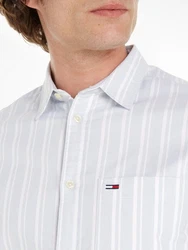 Tommy Jeans Langarmhemd TJM REG OXFORD STRIPE SHIRT Weiß/Hellblau/Beige/Blau