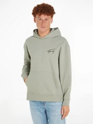 Tommy Jeans Kapuzensweatshirt TJM RLX SIGNATURE HOODIE EXT Grün/Hellgrün/Dunkelgrün/Khaki/Grau