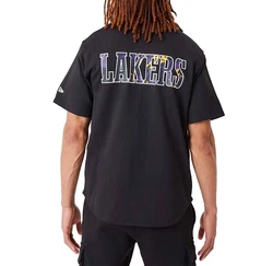 New Era Kurzarmhemd Hemd Infill Team Logo Loslak Schwarz/Dunkelblau/Braun